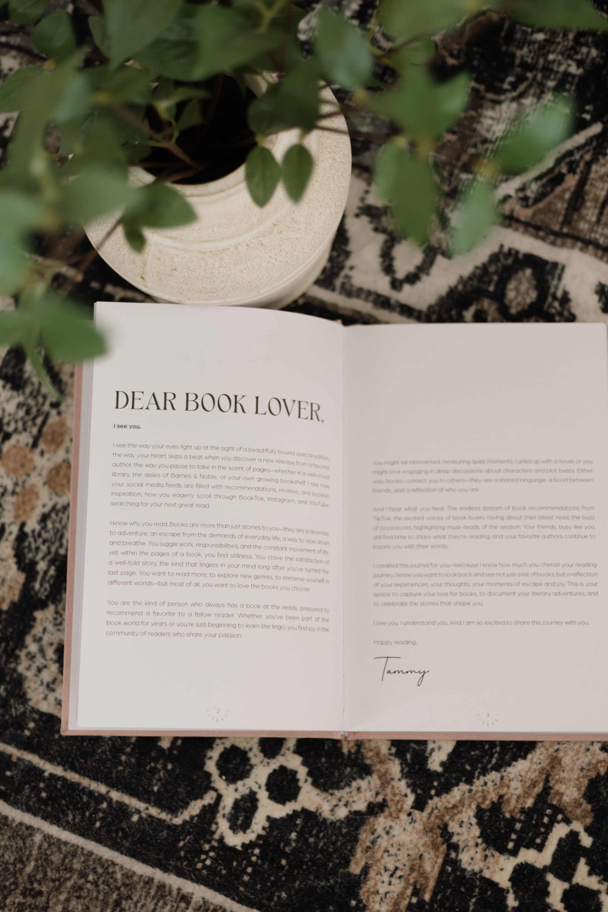 Moonlit Pages Book Club Journal Open Book First Page Dear Book Lover